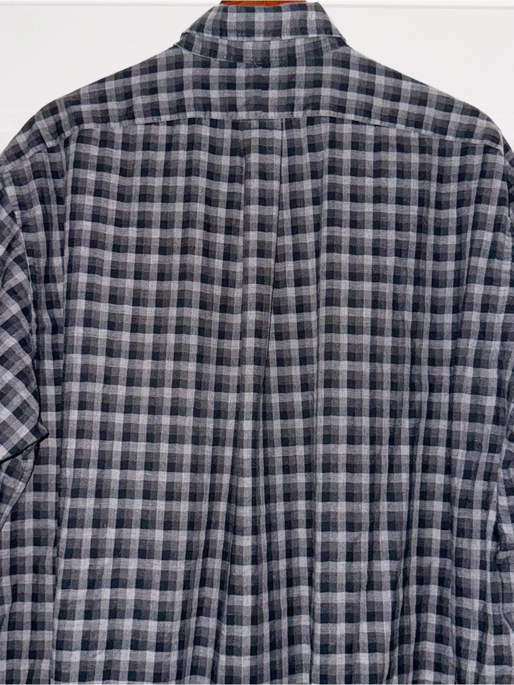 Ralph Lauren Blake Mens XL Charcoal Gray Classic Plaid Cotton Shirt Short Sleeve